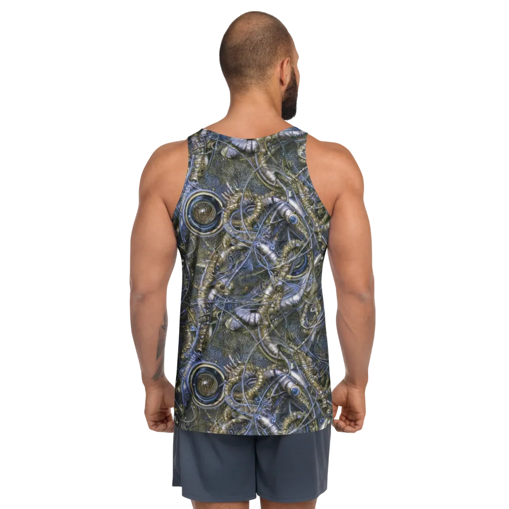Chrome Shrimp on Men's Tank Top — Back