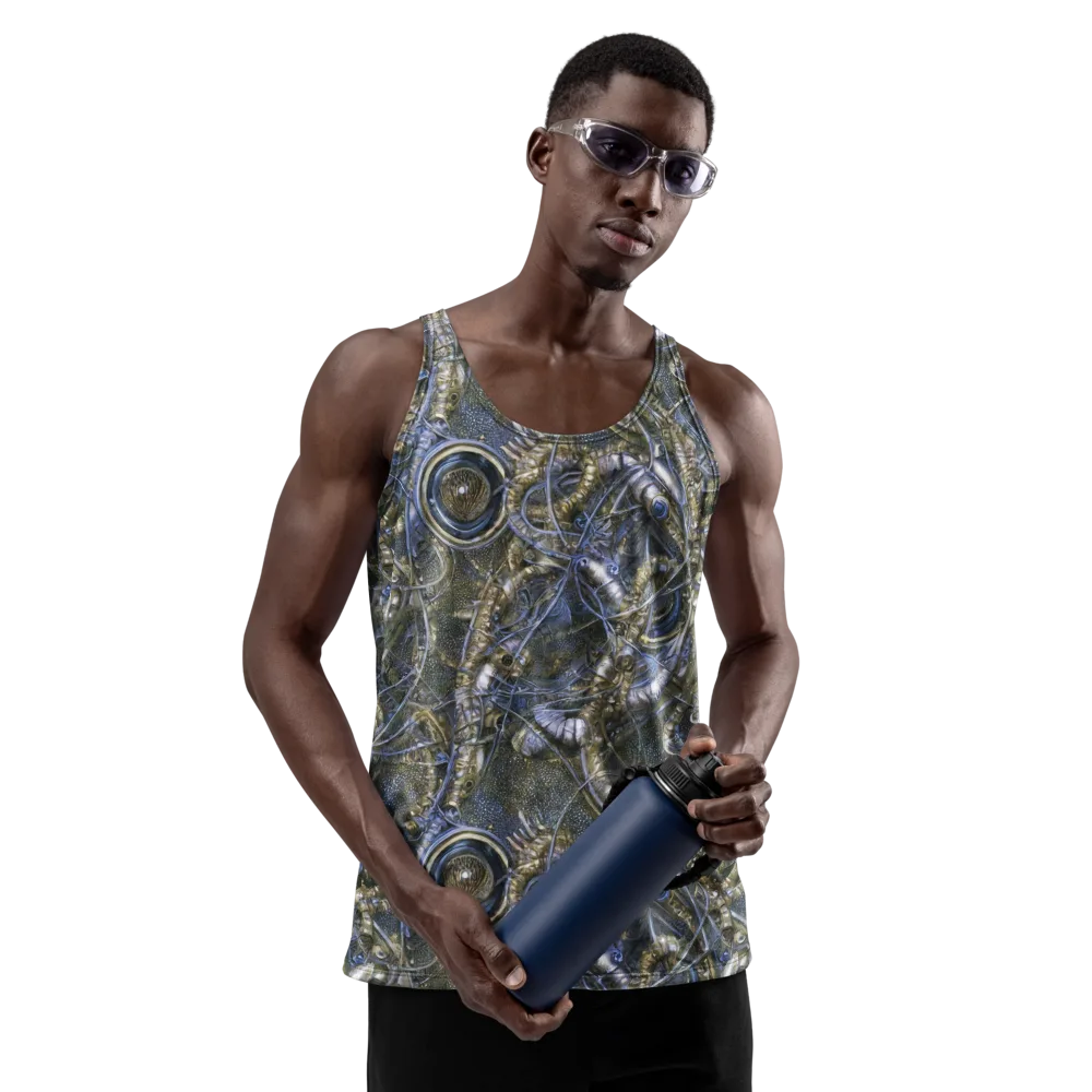 Chrome Shrimp on Men's Tank Top — Front