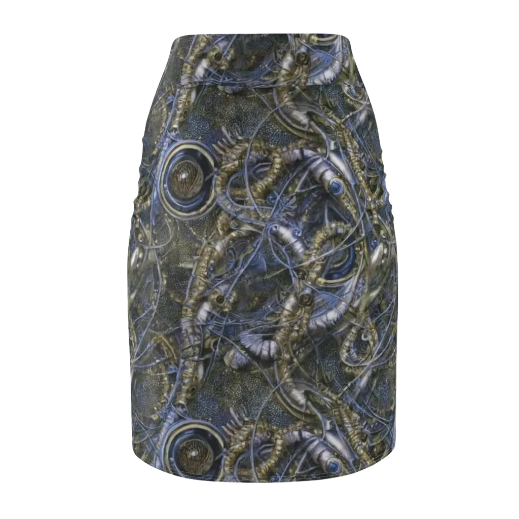 Chrome Shrimp on Pencil Skirt — Back