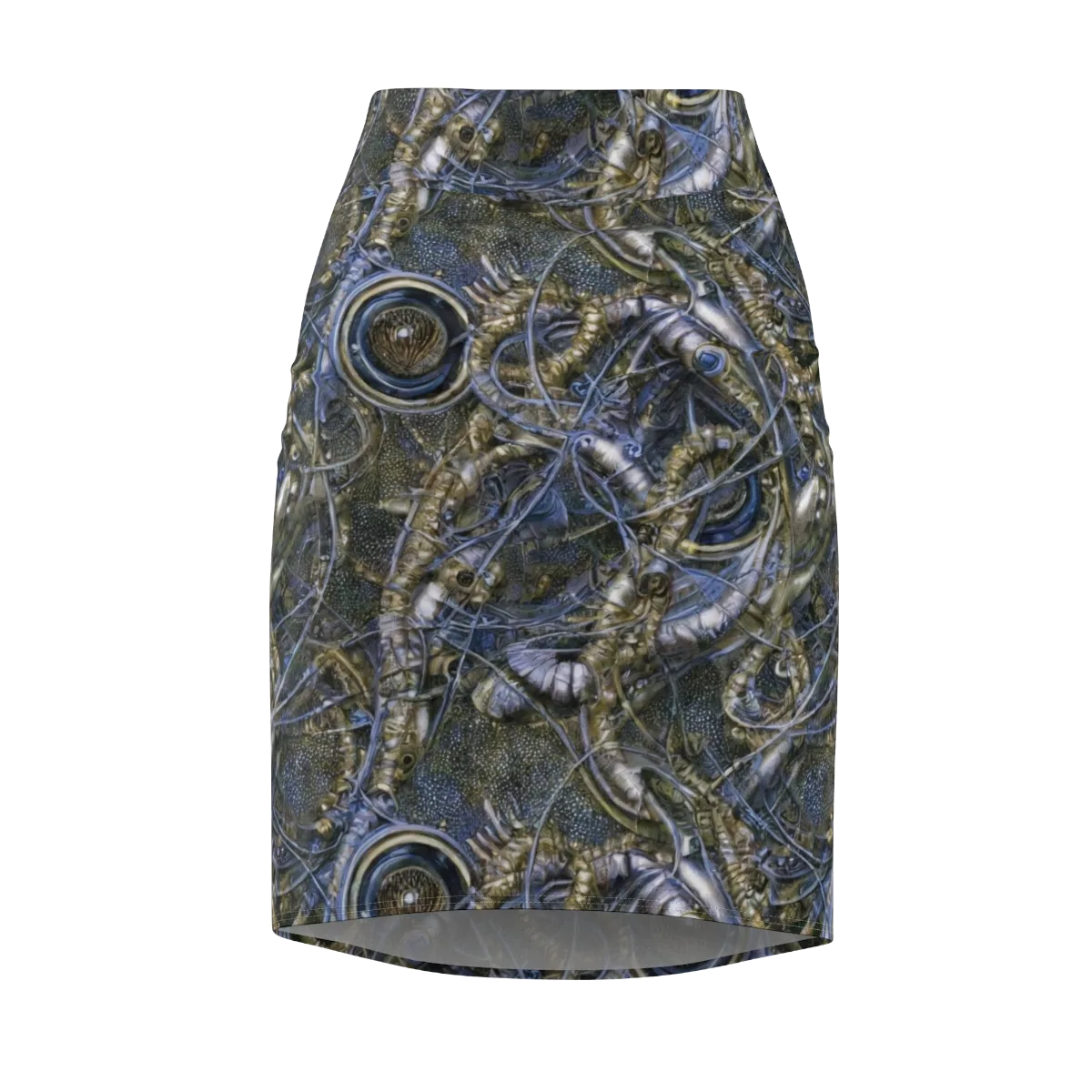 Chrome Shrimp on Pencil Skirt — Front