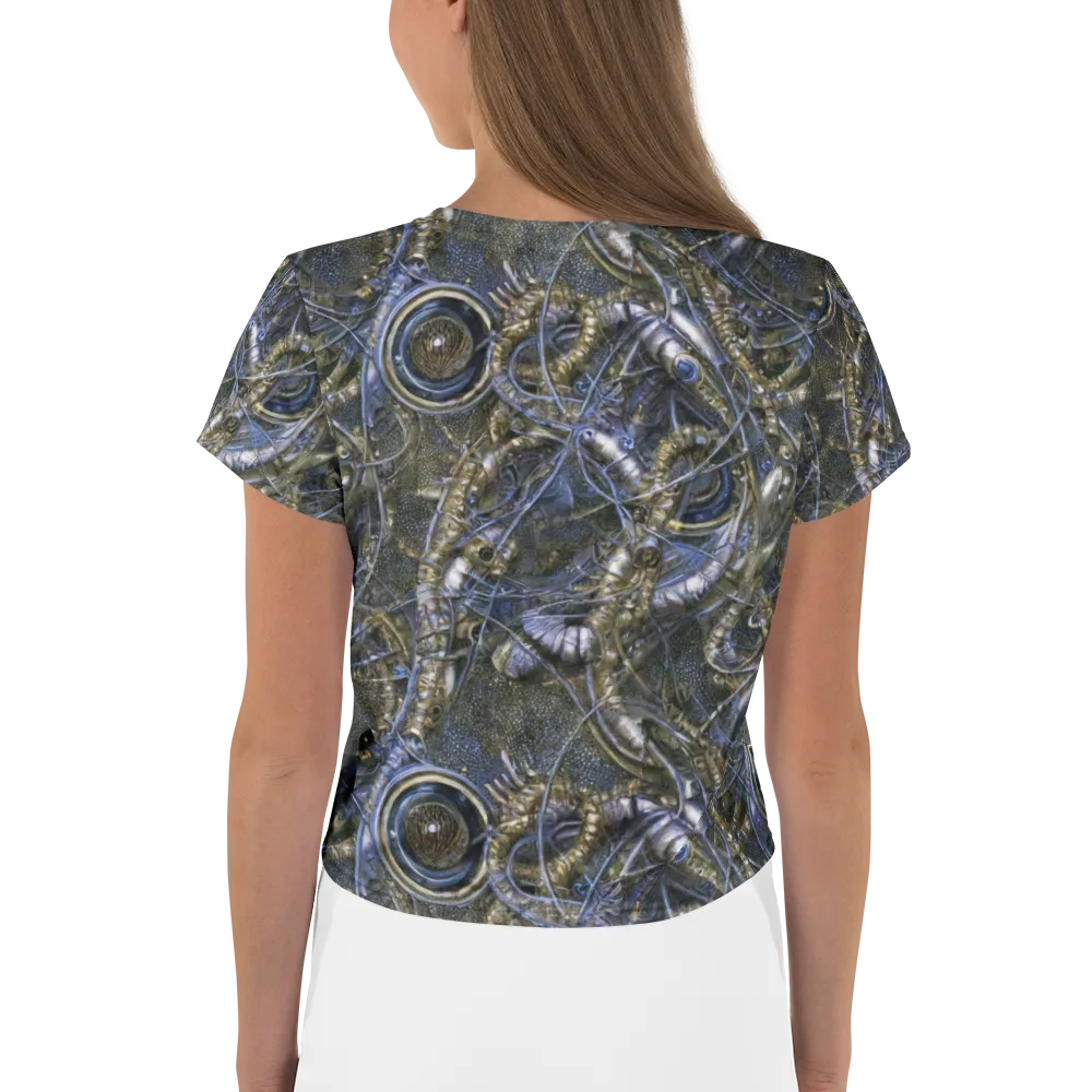 Chrome Shrimp on Crop Tee — Back