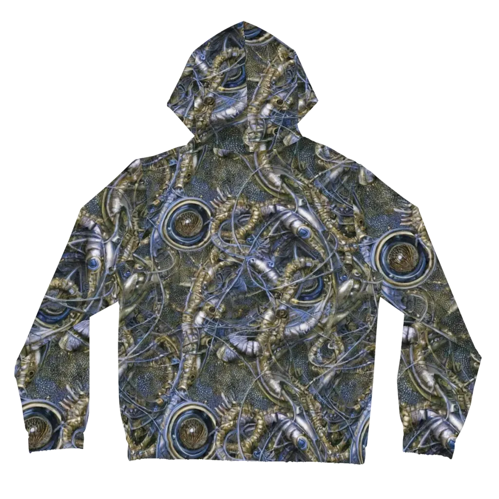 Chrome Shrimp on Women's Full-Zip Hoodie — Back