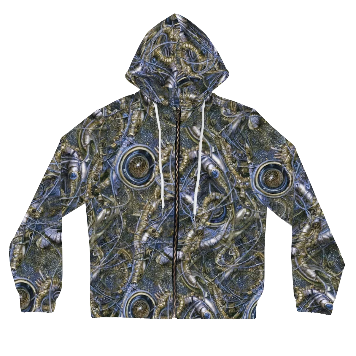 Chrome Shrimp on Women's Full-Zip Hoodie — Front