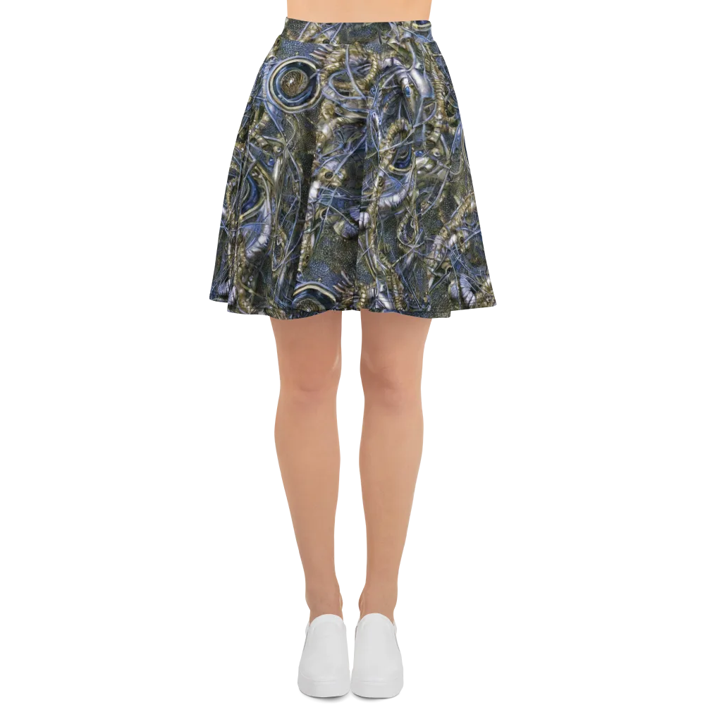 Chrome Shrimp on Skater Skirt — Front
