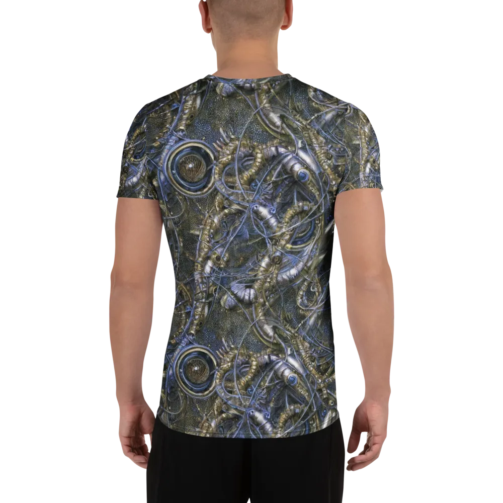 Chrome Shrimp on Men's Athletic T-Shirt — Back