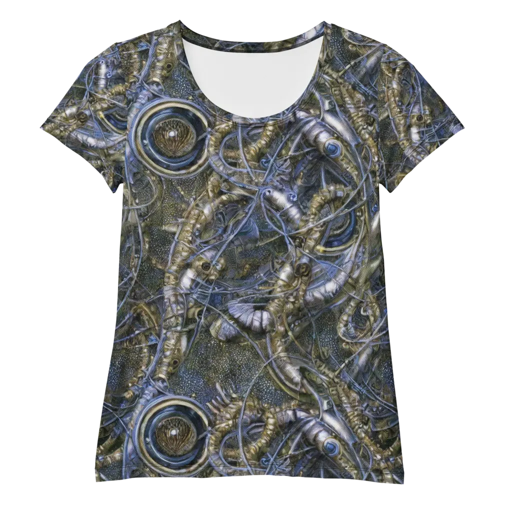 Chrome Shrimp on Women's Athletic T-Shirt — Front