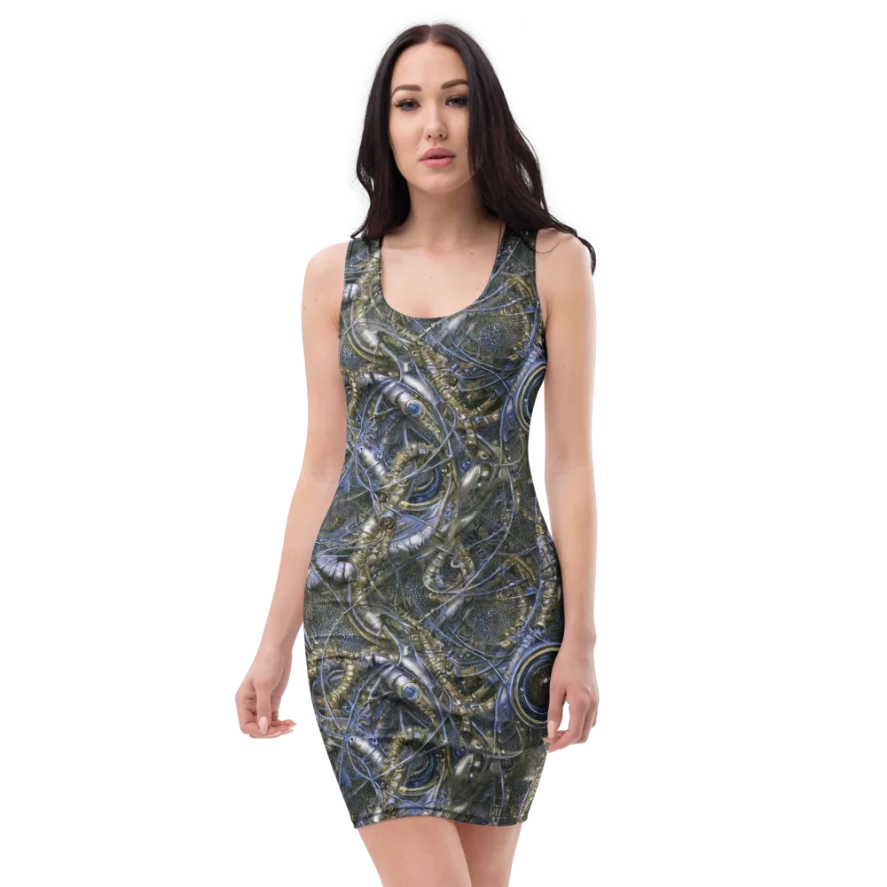 Chrome Shrimp on Bodycon Dress — Front