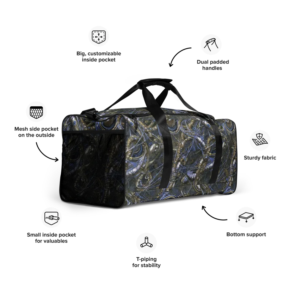 Chrome Shrimp on Duffle Bag — Right Front
