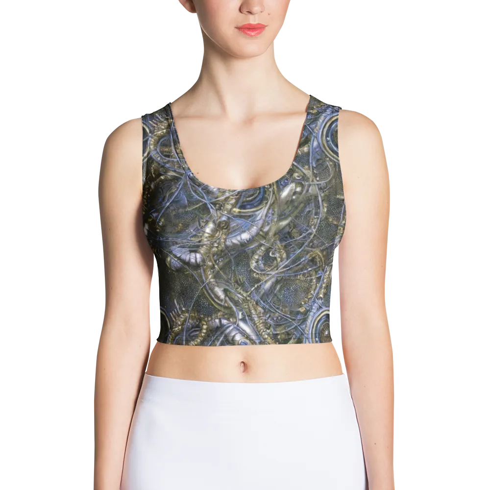 Chrome Shrimp on Crop Top — Front