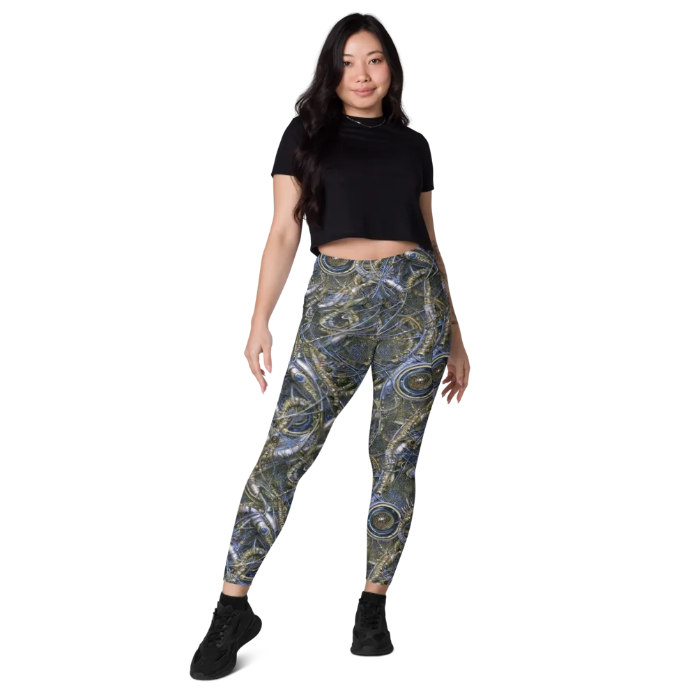Chrome Shrimp on Leggings with Pockets — Front