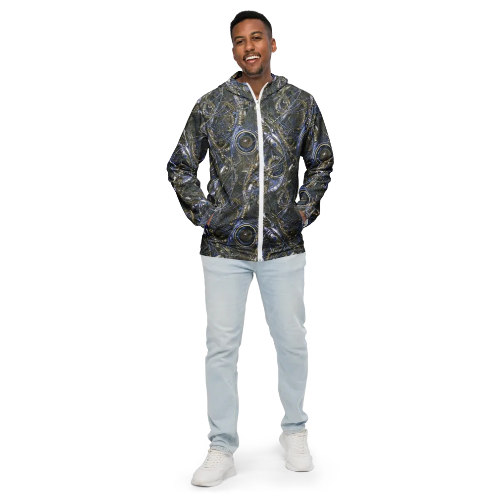 Chrome Shrimp on Men's Windbreaker — Front