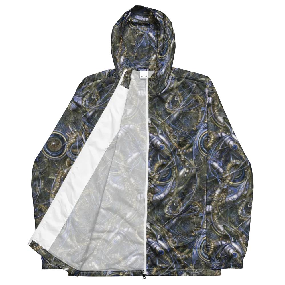 Chrome Shrimp on Men's Windbreaker — Front