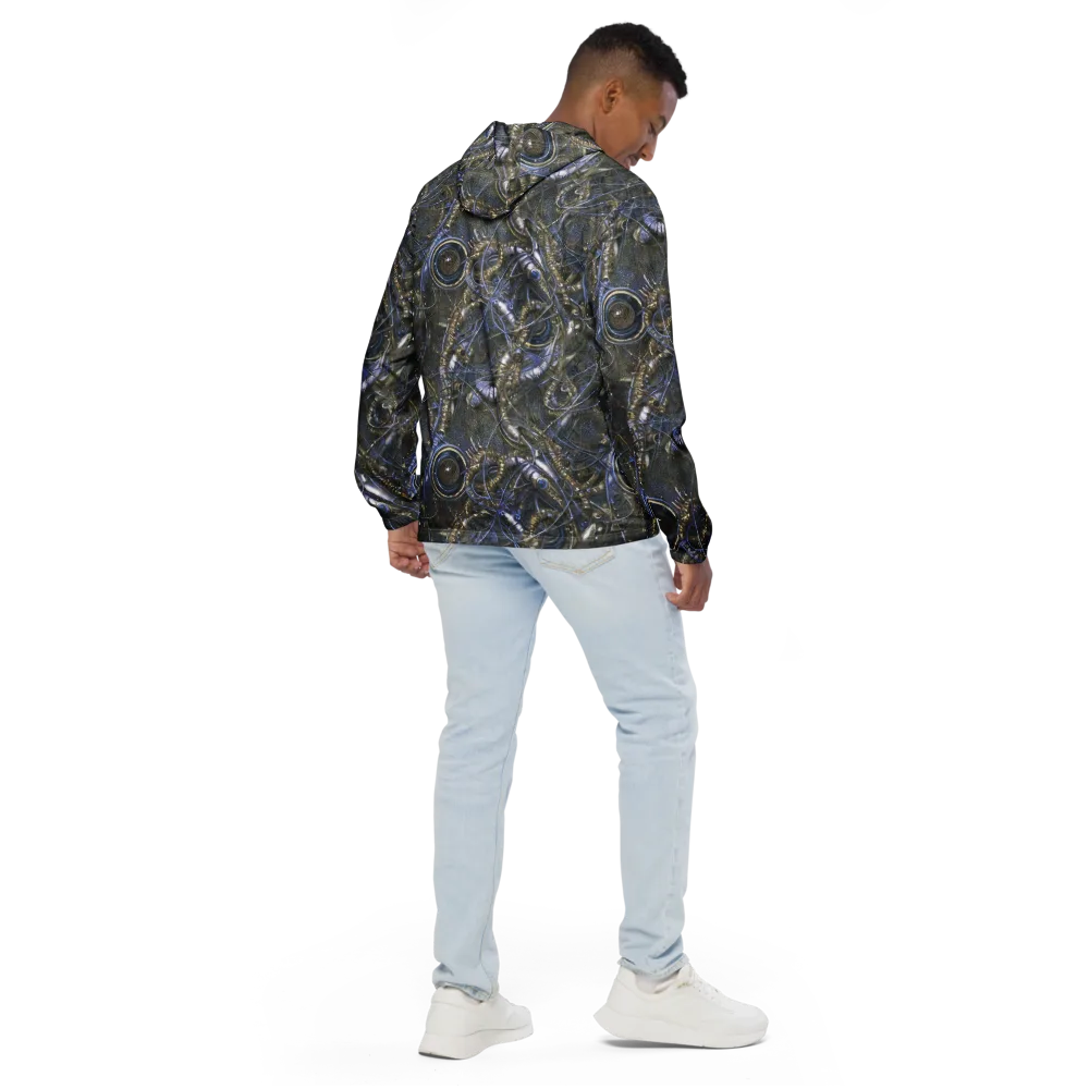 Chrome Shrimp on Men's Windbreaker — Back