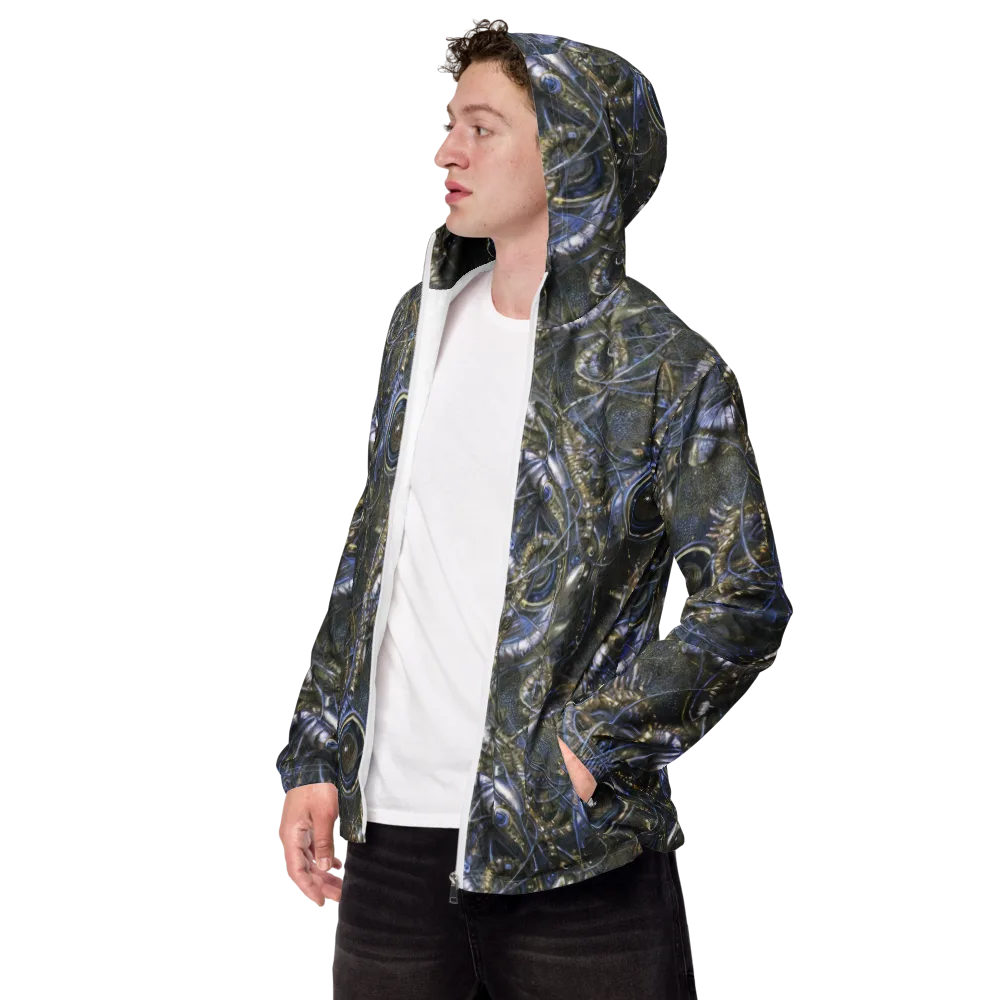 Chrome Shrimp on Men's Windbreaker — Left Front