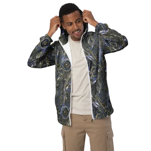Chrome Shrimp on a Men's Windbreaker