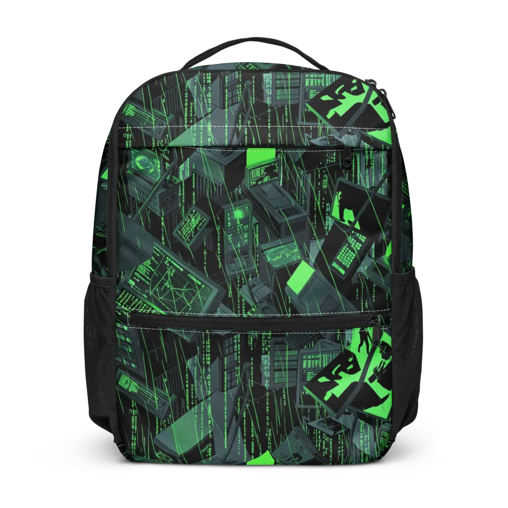 Neon Mainframe on Utility Backpack — Front