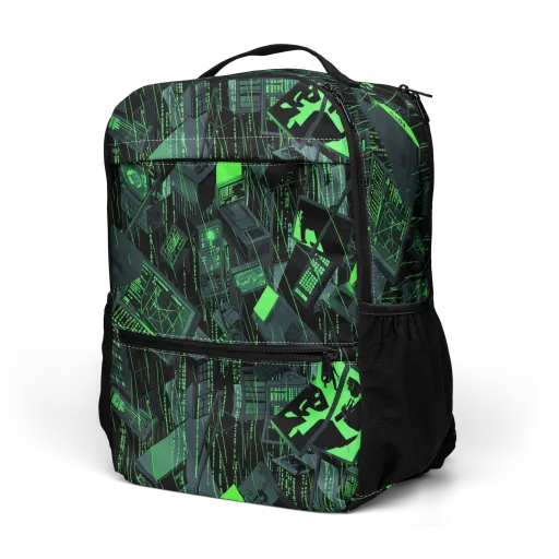 Neon Mainframe on a Utility Backpack