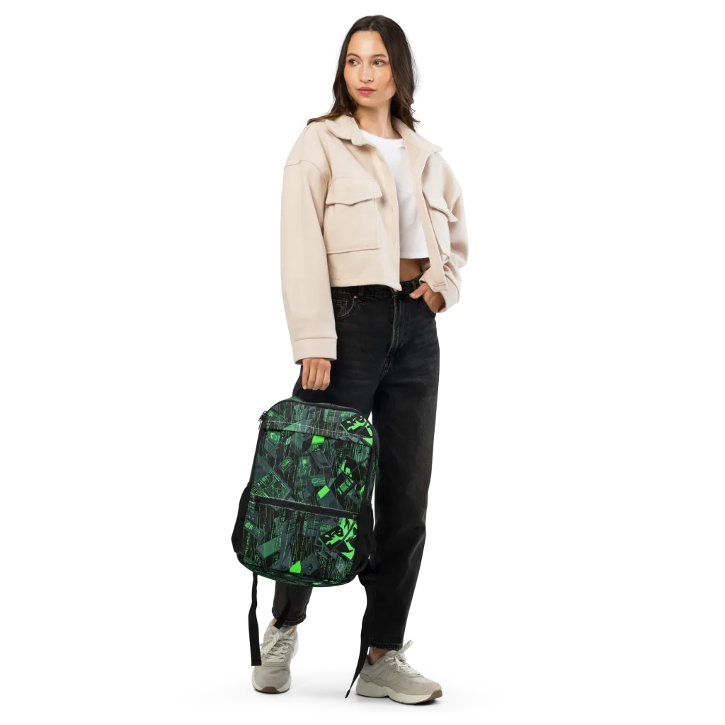 Neon Mainframe on Utility Backpack — Front