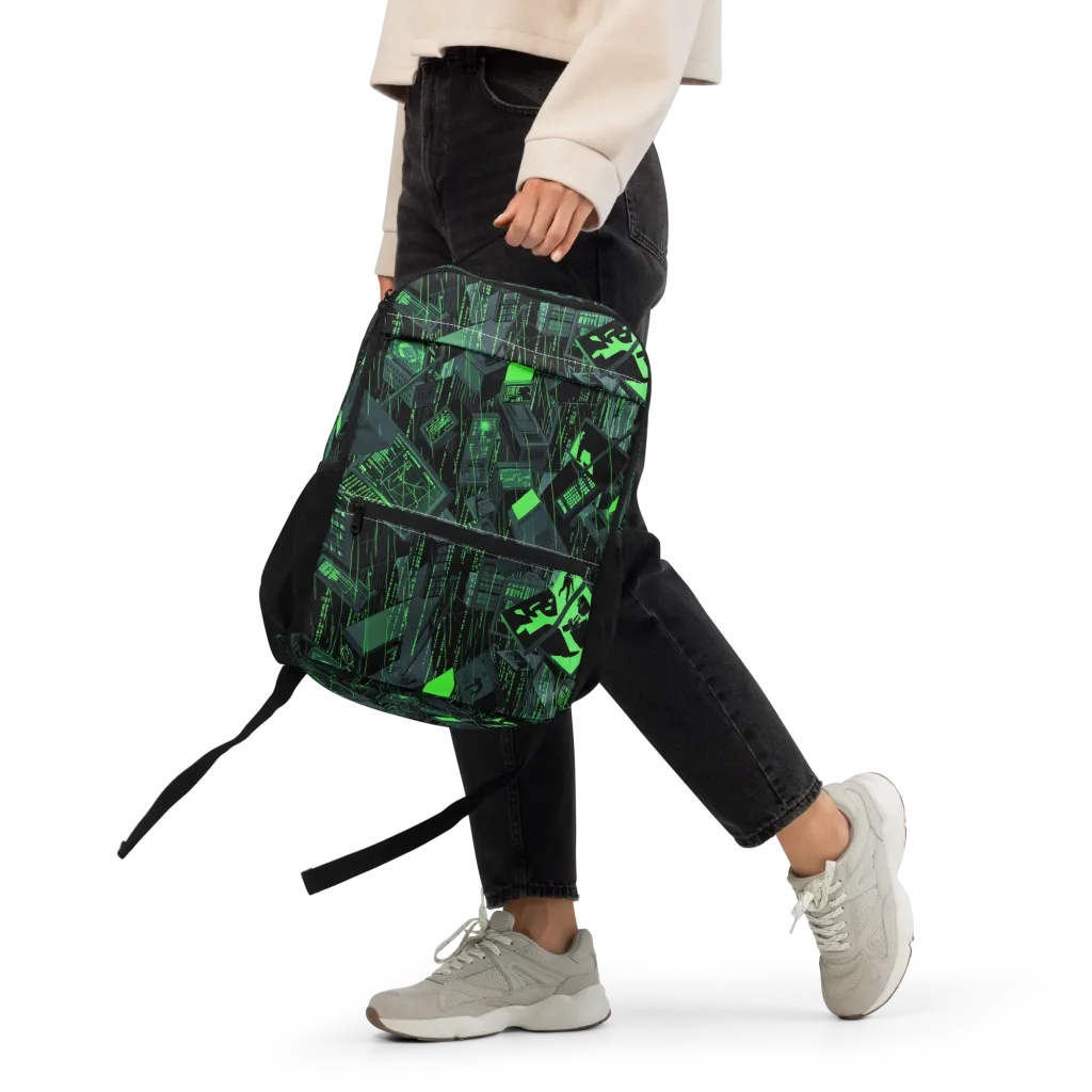 Neon Mainframe on Utility Backpack — Front