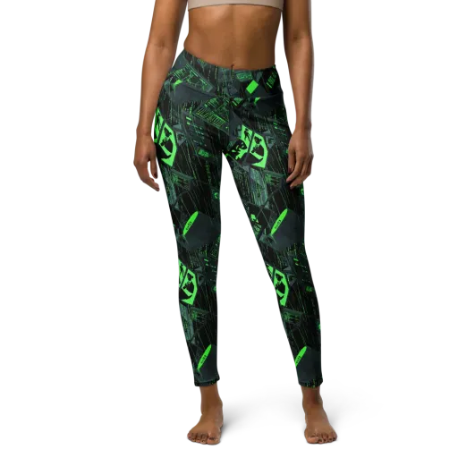 Neon Mainframe on a Yoga Leggings