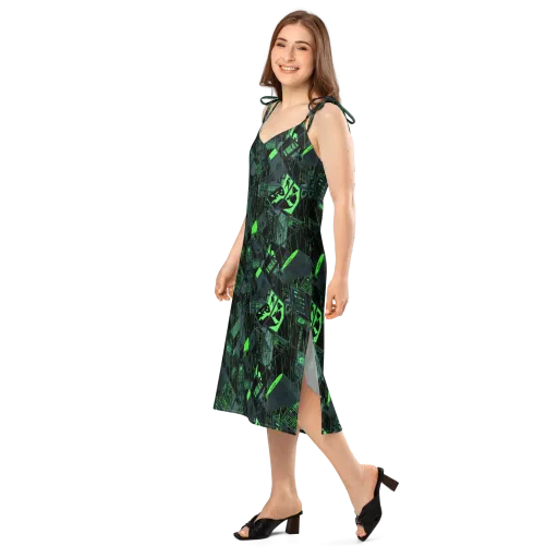 Neon Mainframe on a Slip Dress