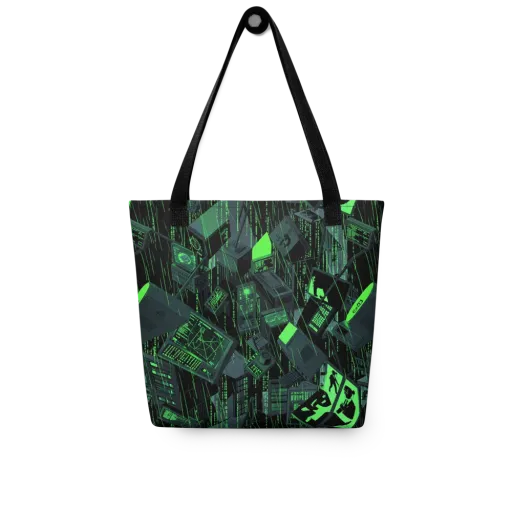 Neon Mainframe on a Tote Bag