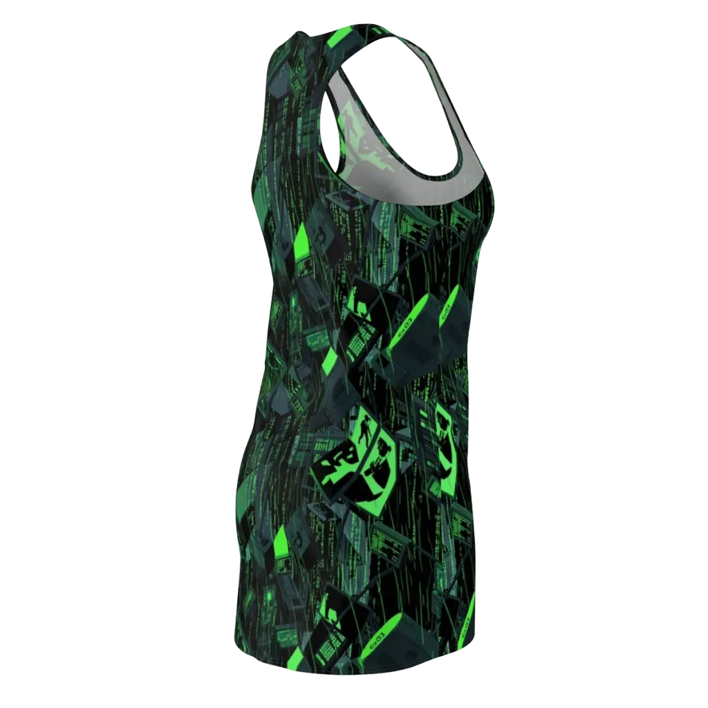 Neon Mainframe on Racerback Dress — Back Side