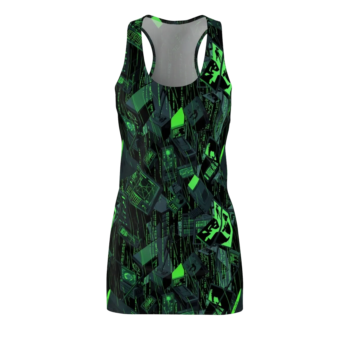 Neon Mainframe on Racerback Dress — Front