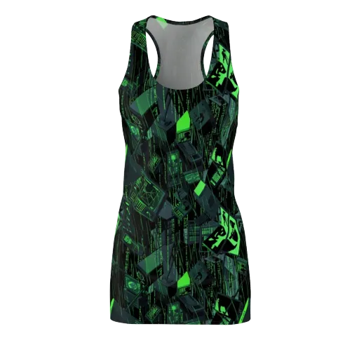 Neon Mainframe on a Racerback Dress