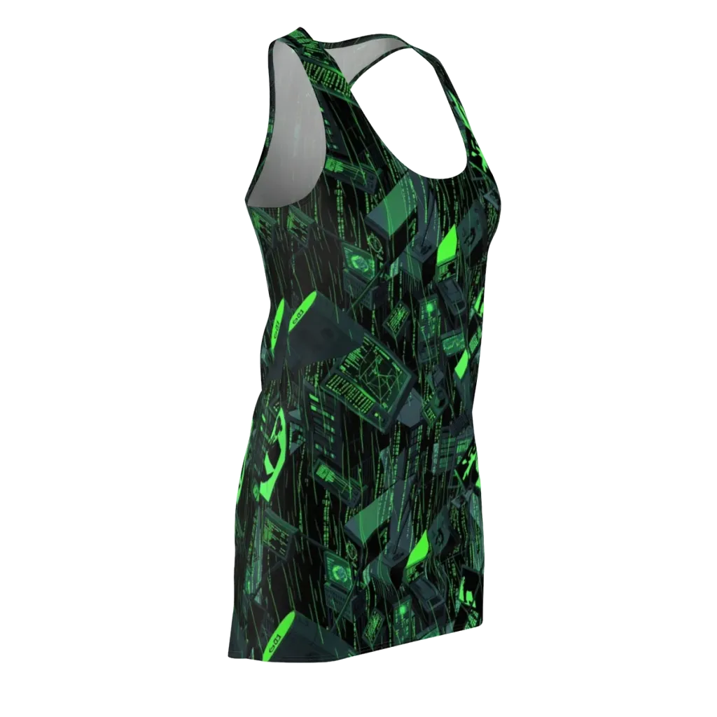 Neon Mainframe on Racerback Dress — Front Side