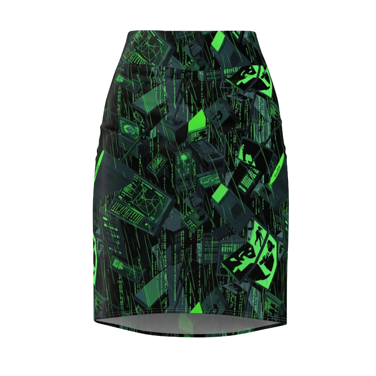 Neon Mainframe on Pencil Skirt — Front