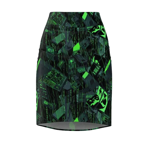 Neon Mainframe on a Pencil Skirt