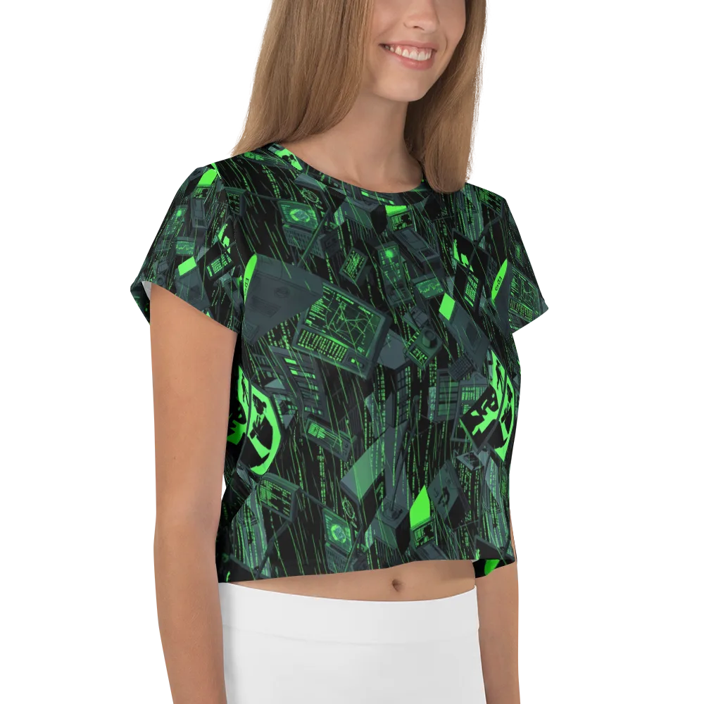 Neon Mainframe on Crop Tee — Right