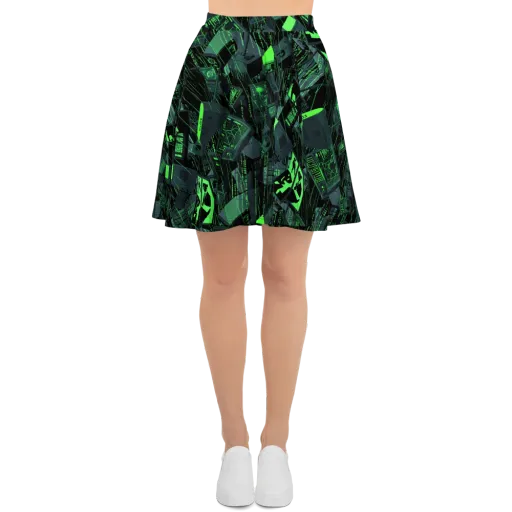 Neon Mainframe on a Skater Skirt