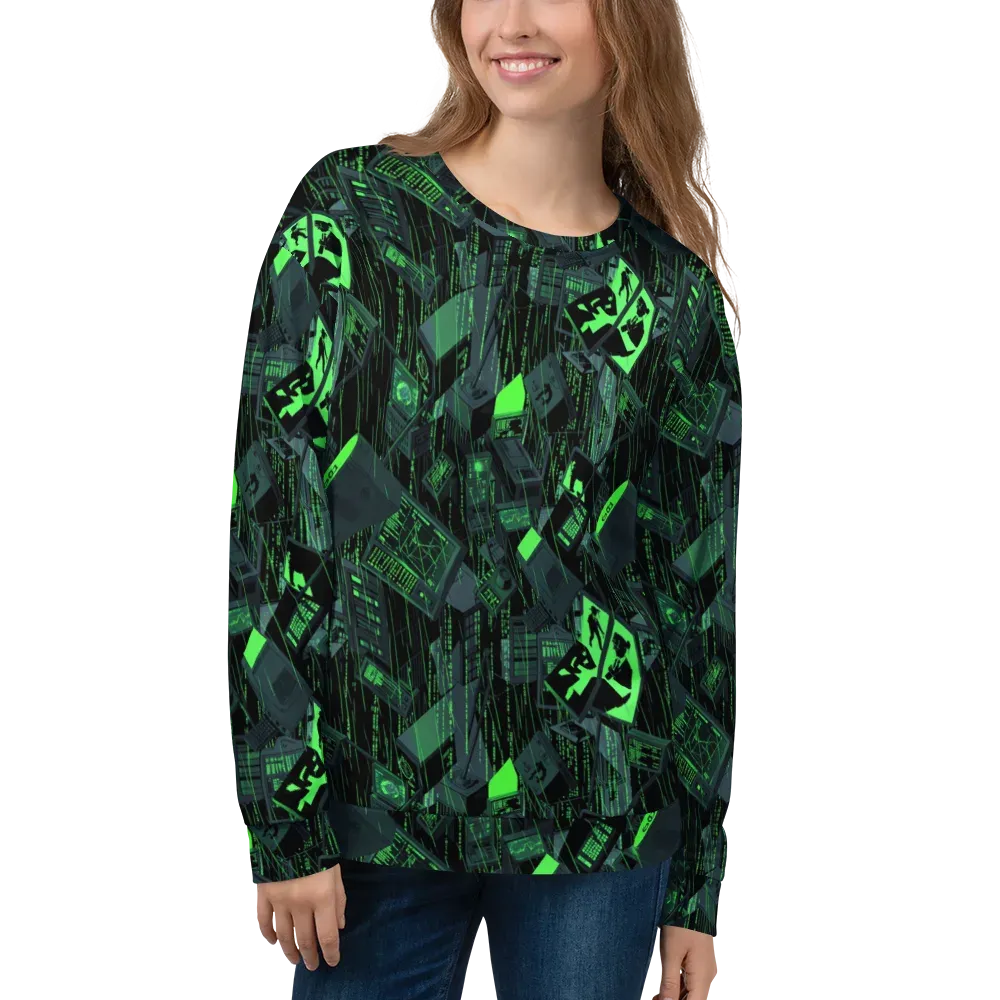 Neon Mainframe on Sweatshirt — Front