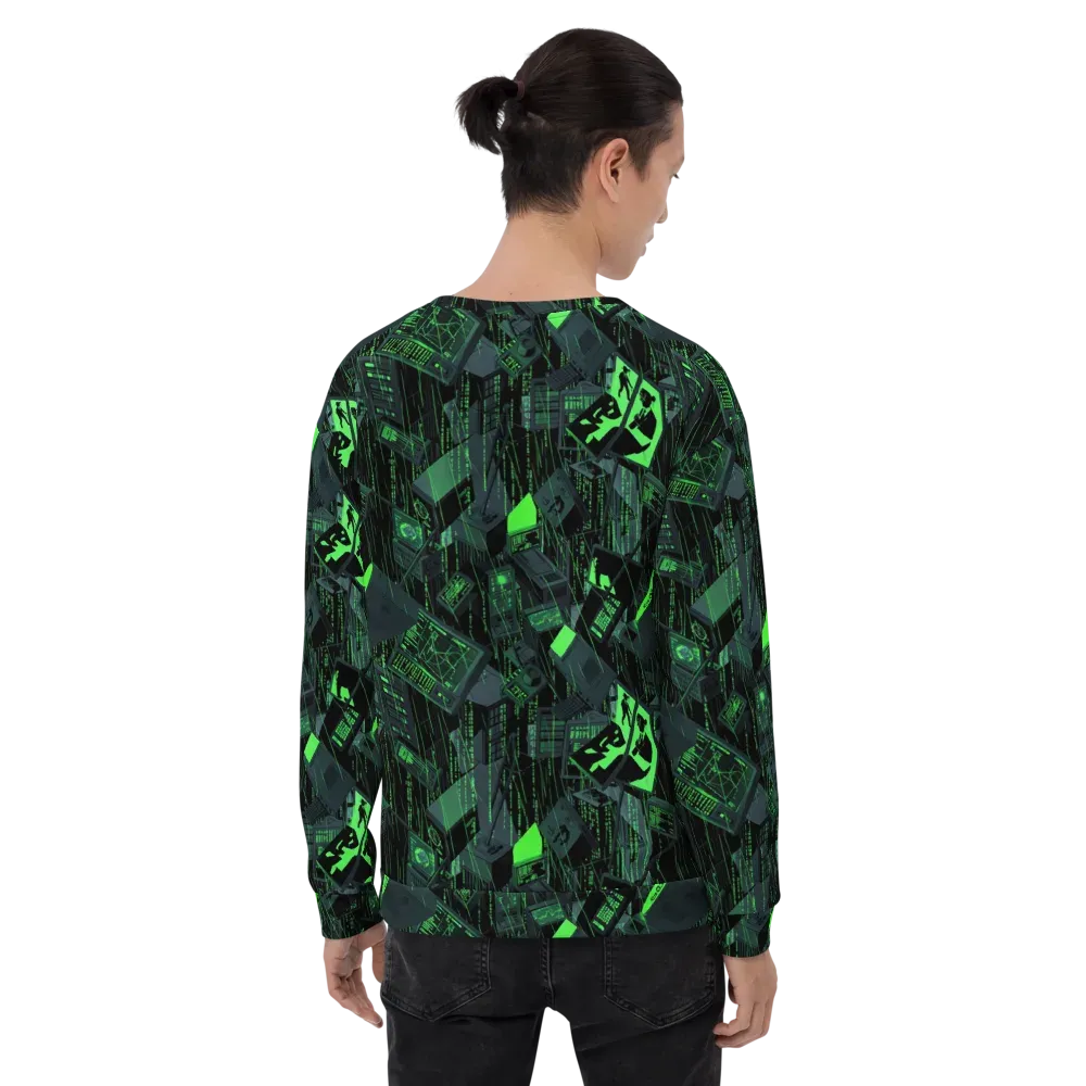 Neon Mainframe on Sweatshirt — Back