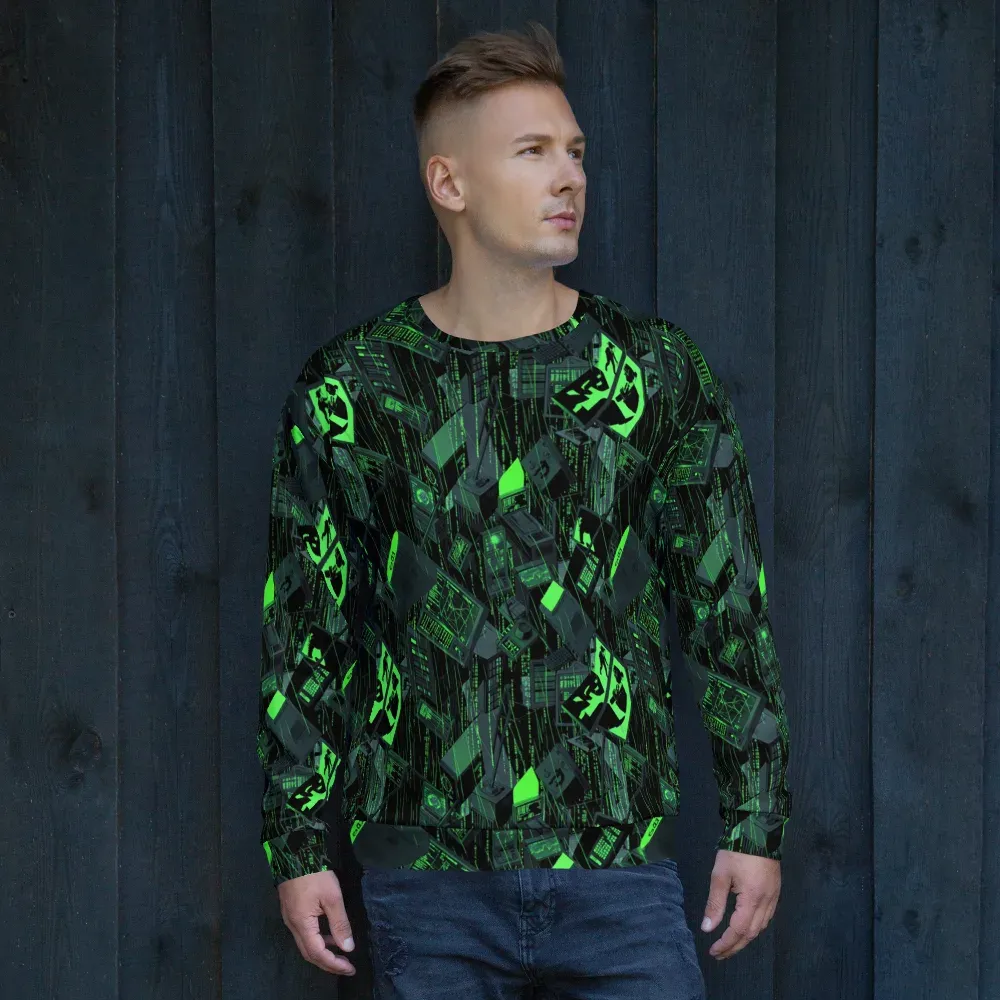 Neon Mainframe on Sweatshirt — Front