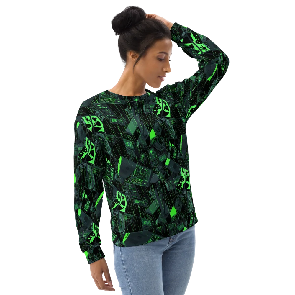 Neon Mainframe on Sweatshirt — Right Front