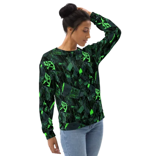Neon Mainframe on a Sweatshirt
