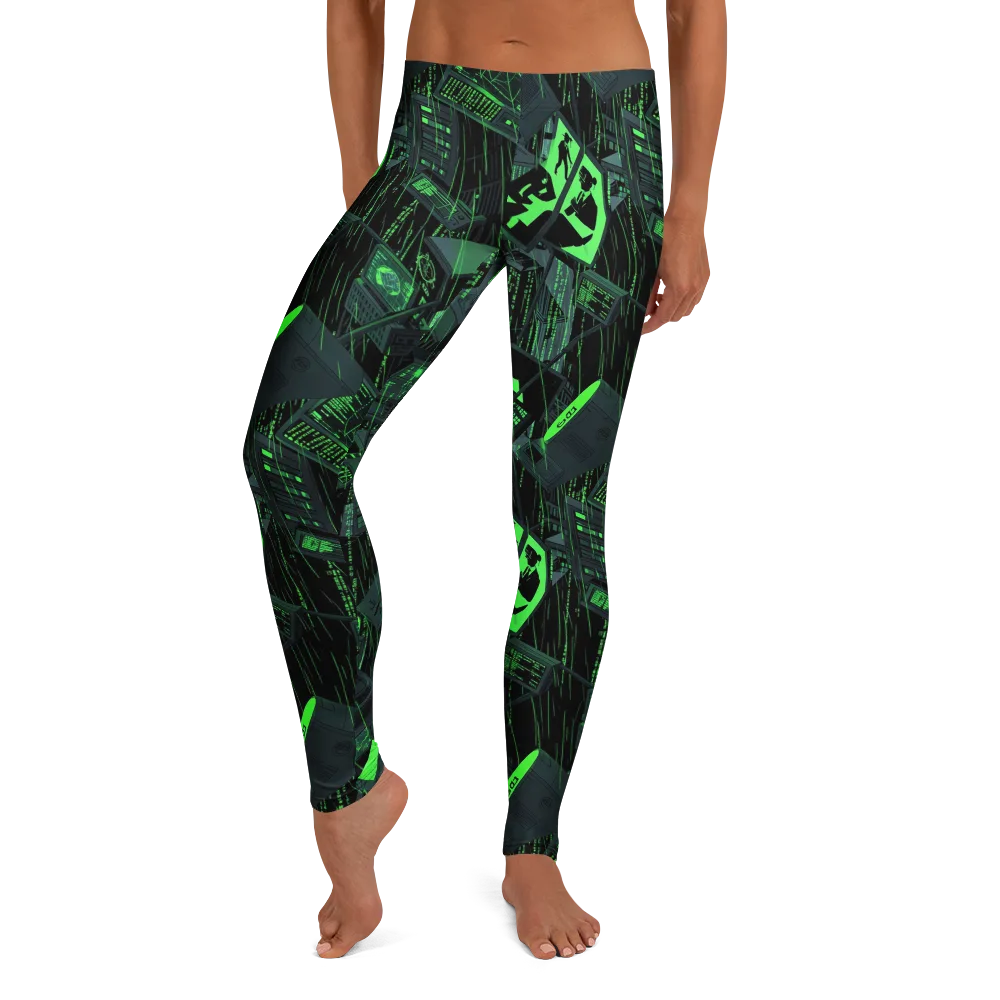 Neon Mainframe on Leggings — Front