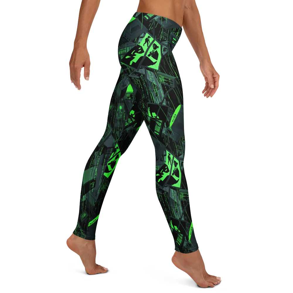 Neon Mainframe on Leggings — Right