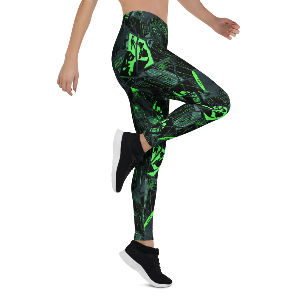 Neon Mainframe on Leggings — Right