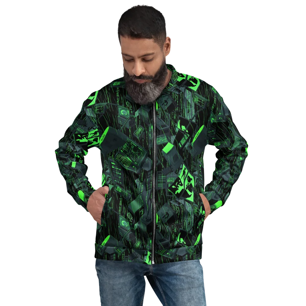 Neon Mainframe on Bomber Jacket — Front