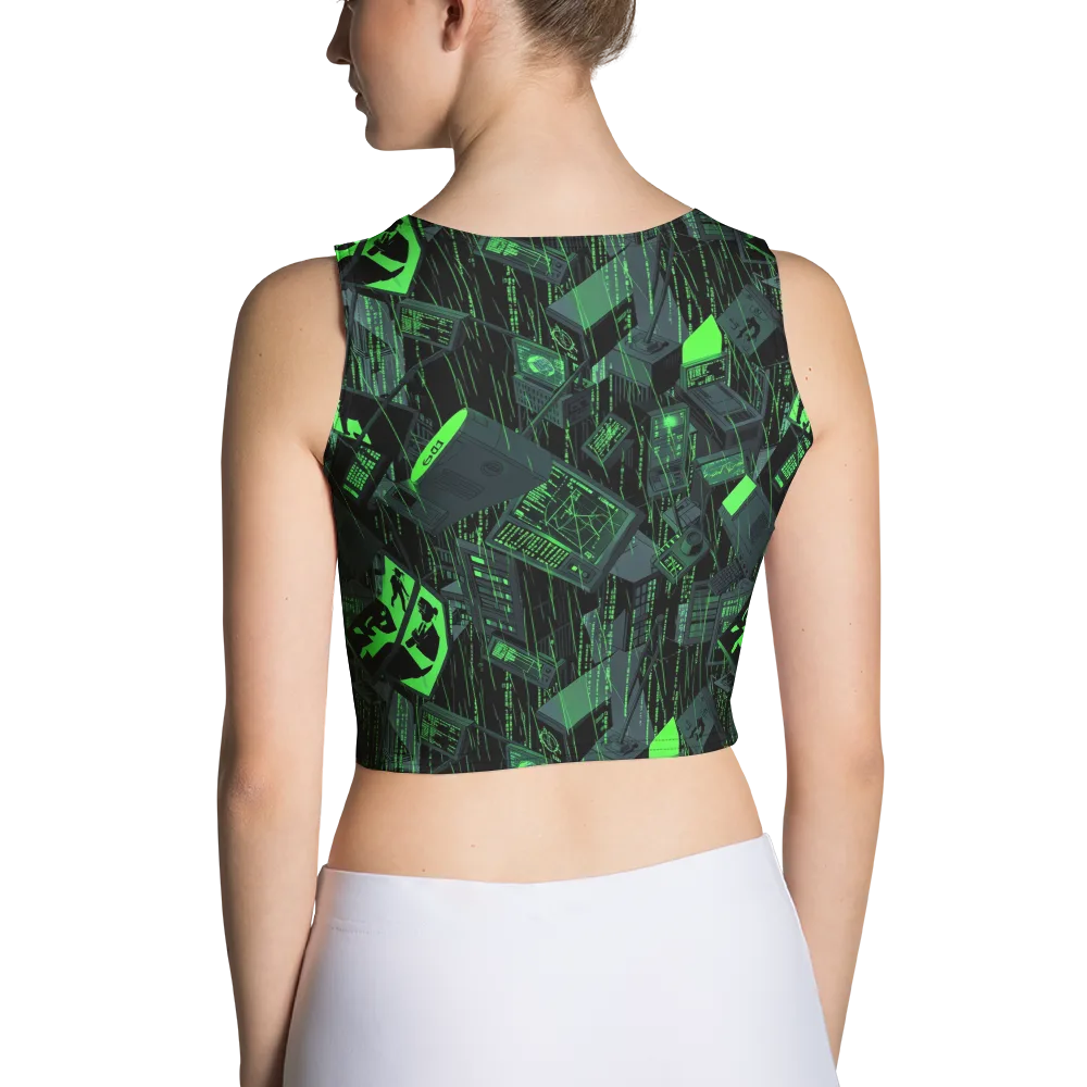 Neon Mainframe on Crop Top — Back