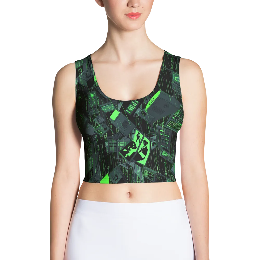 Neon Mainframe on Crop Top — Front