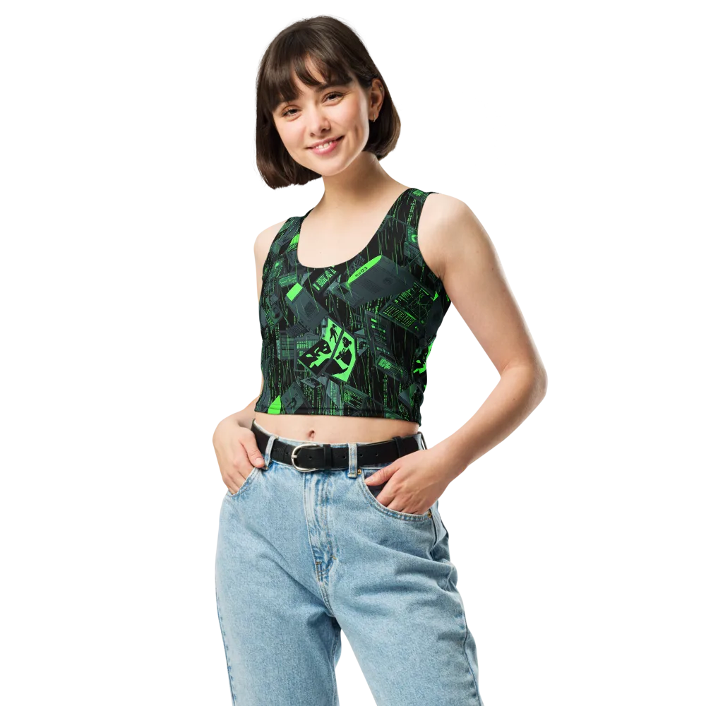 Neon Mainframe on Crop Top — Front