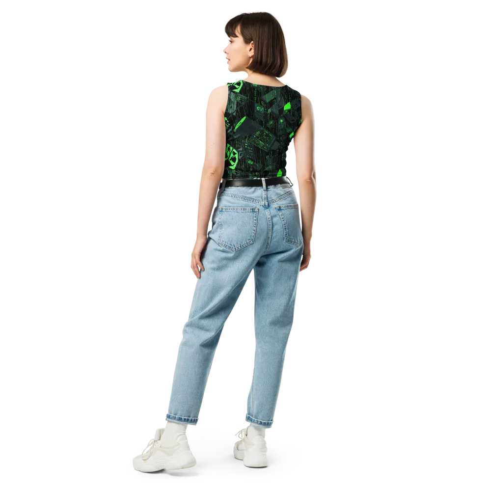 Neon Mainframe on Crop Top — Back