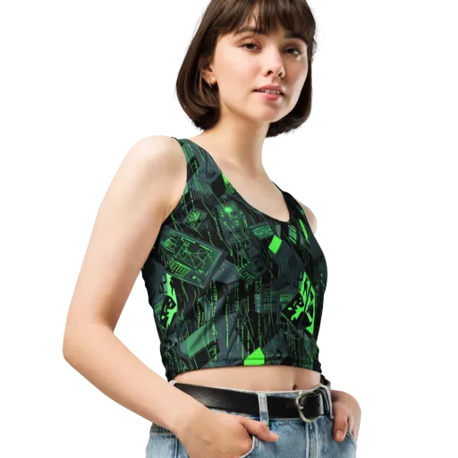 Neon Mainframe on a Crop Top