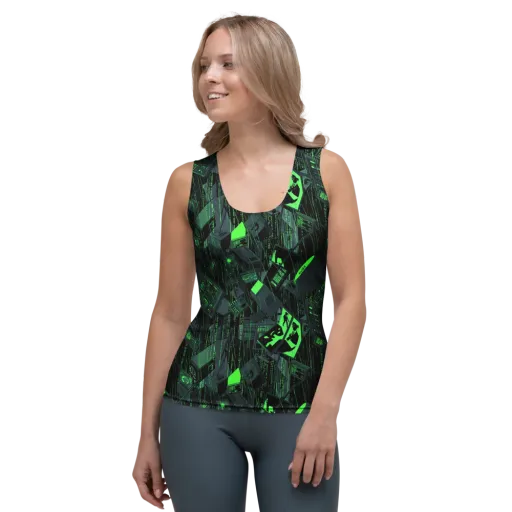 Neon Mainframe on a Women's Tank Top