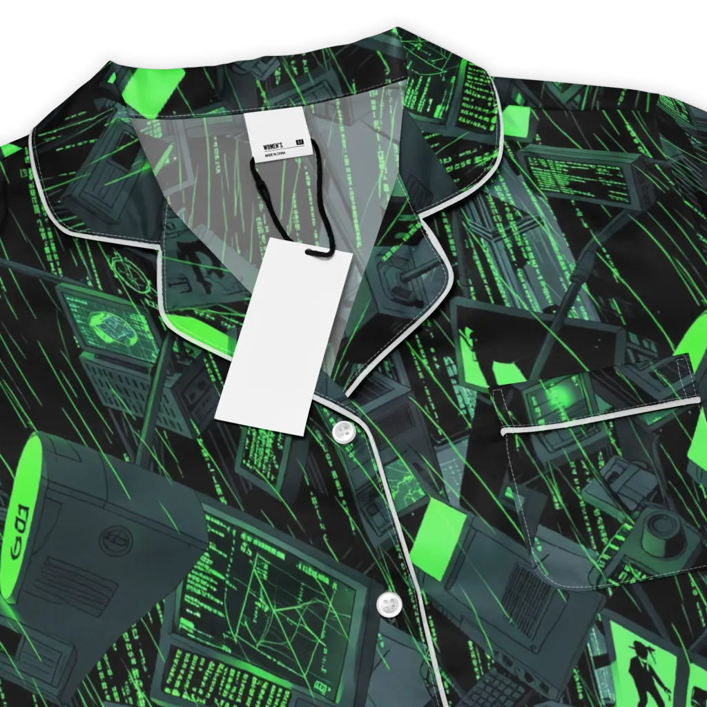 Neon Mainframe on Women's Short Sleeve Pajama Top — Product details